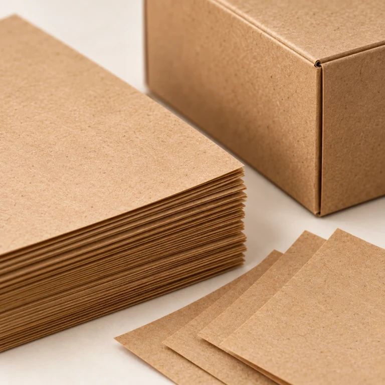 AI-generated brown kraft paper concept, close detail view.