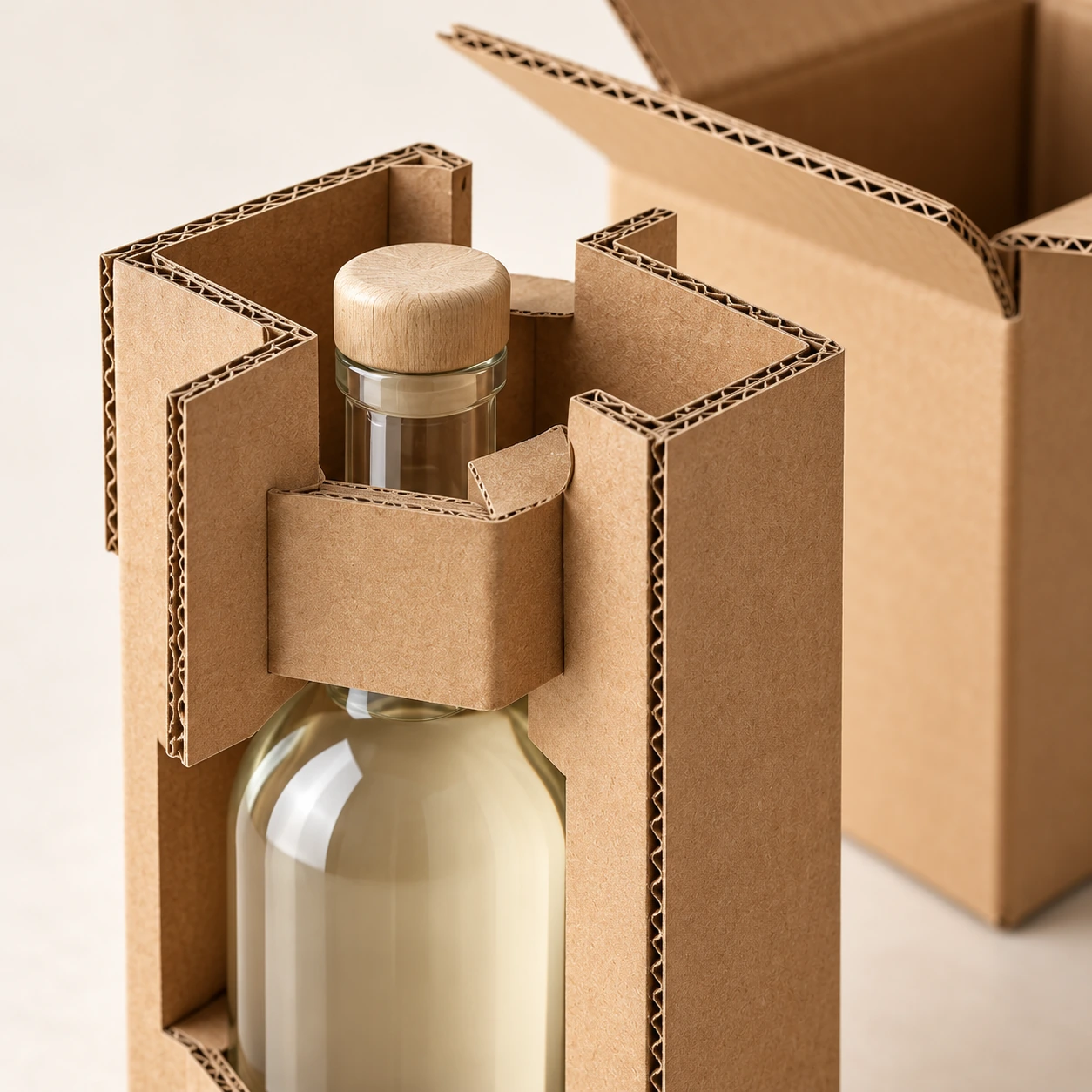AI-generated protective packaging & insert development concept, close detail view.