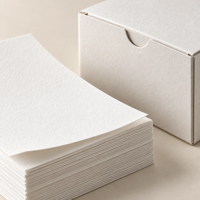 AI-generated white kraft paper concept, close detail view.